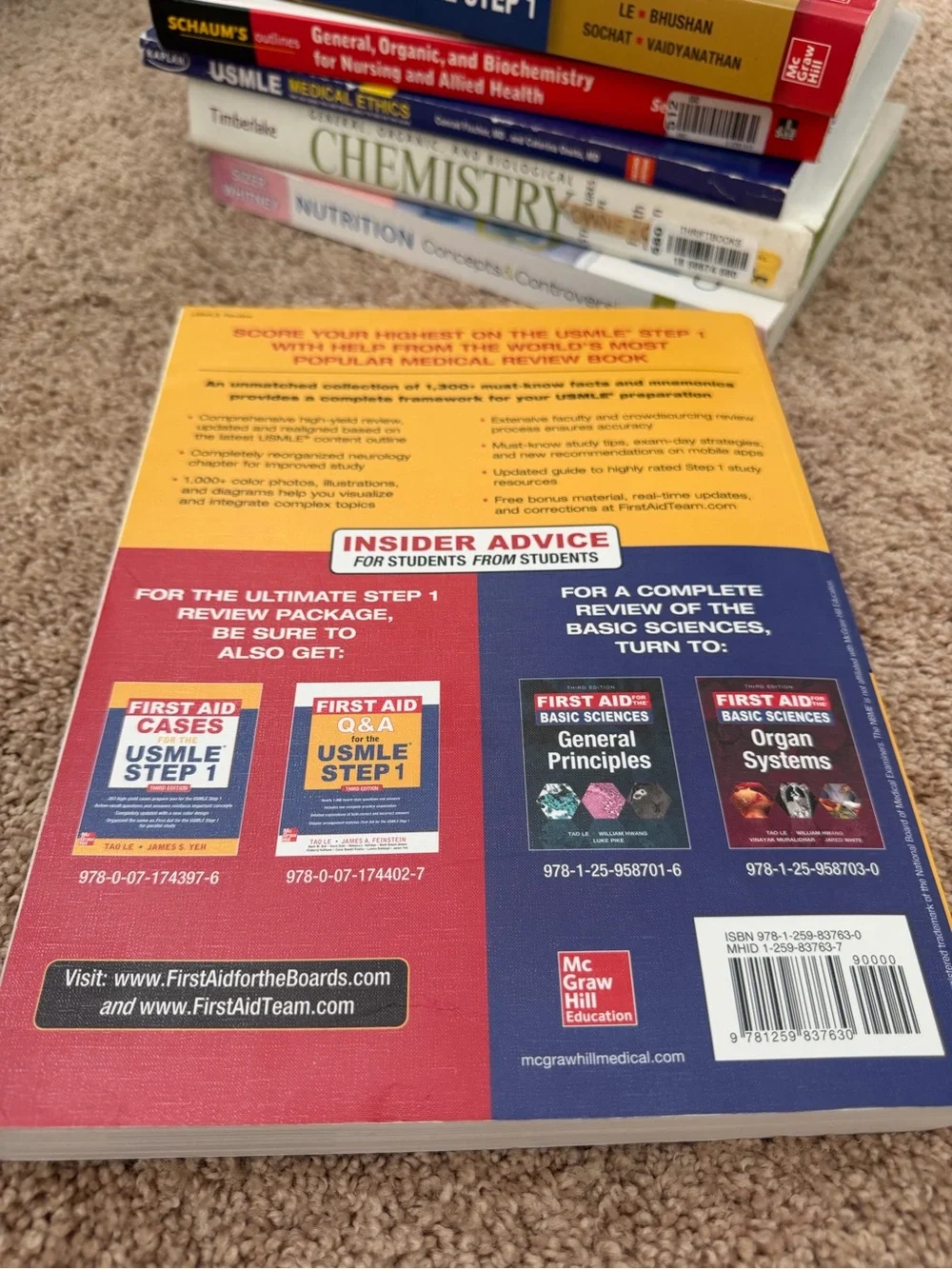 First Aid for the USMLE Step 1 2017 Review Book - Red/Blue/Yellow